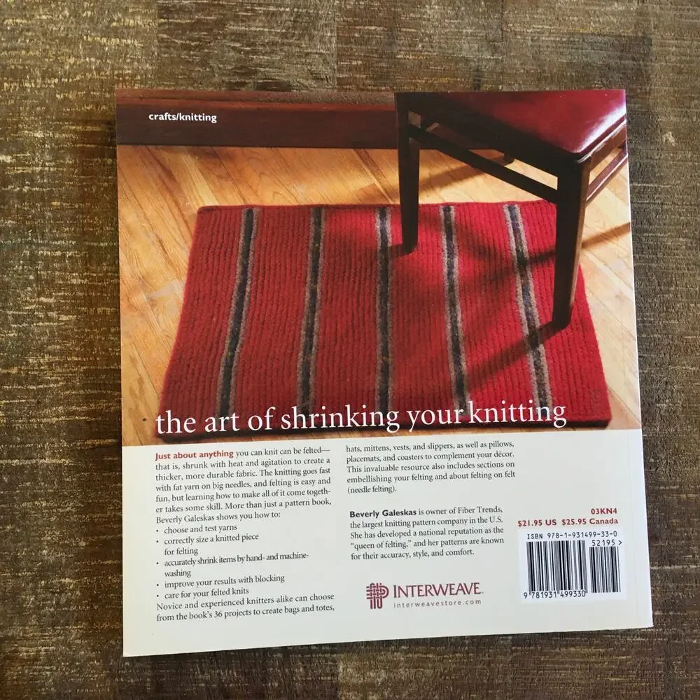 Felted Knits Art Shrinking Your Knitting Guide Book Bag Slippers Rug Knit Felt